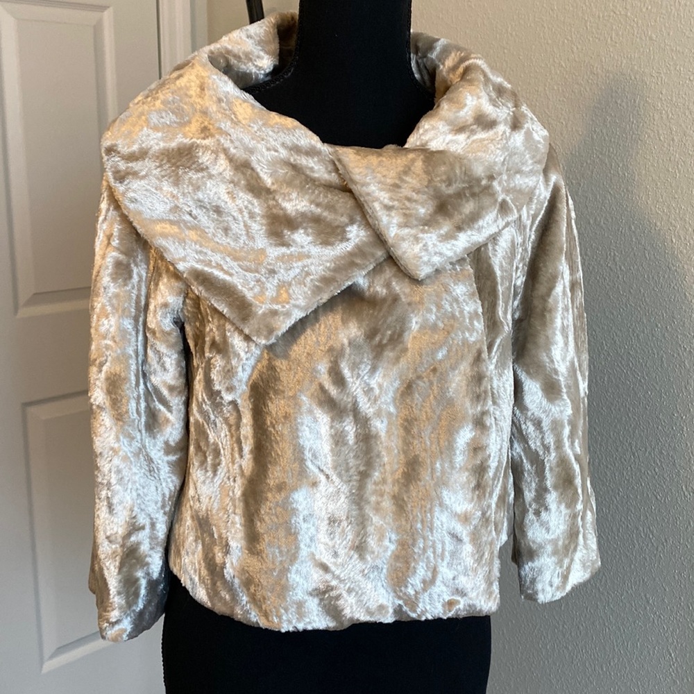 Sisley Champaign Faux Fur Jacket
